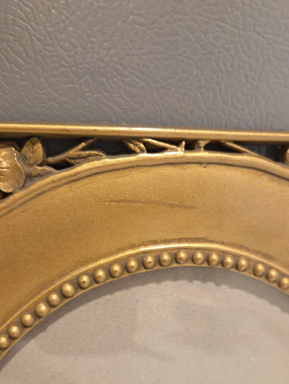 Ornate Gold Floral Oval Picture Frame by